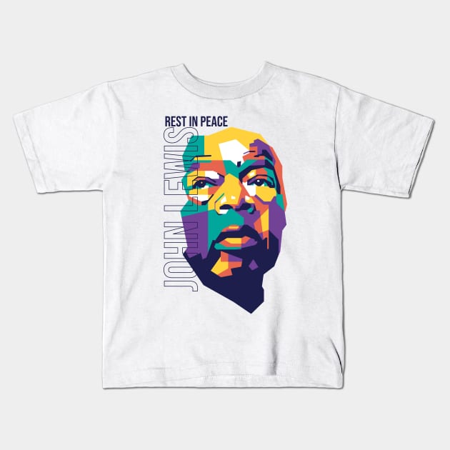 Rest In Peace Sir John Lewis Kids T-Shirt by pentaShop